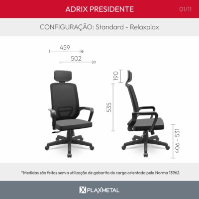 Cadeira Adrix Presidente