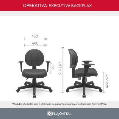 Cadeira Operativa Executiva Backplax 