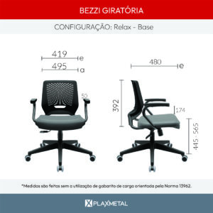Cadeira Bezzi Giratória - Base Standard